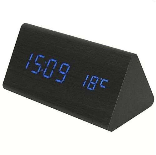 Humidity Voice Activated Wooden Alarm Clock [Second hand]