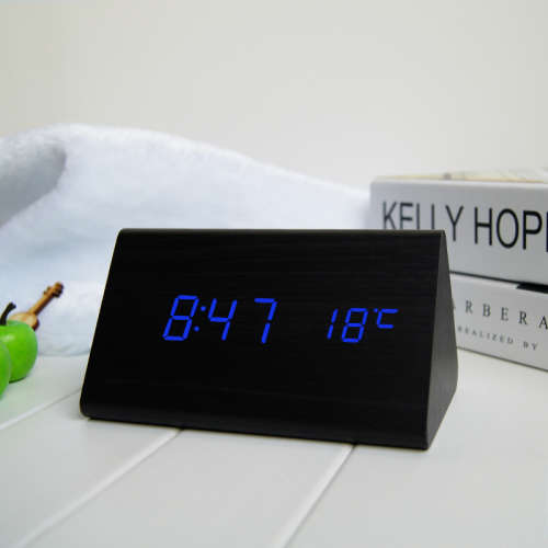 Humidity Voice Activated Wooden Alarm Clock [Second hand]