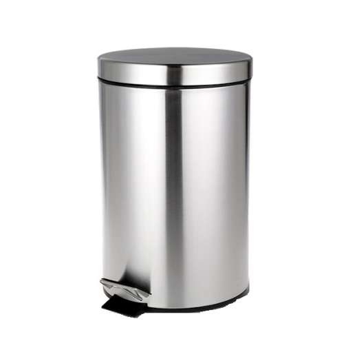 Stainless Steel Pedal Trash Dustbin with Inner Bucket for Household & Kitchen - 12 Litre (Used)