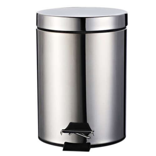 Stainless Steel Pedal Trash Dustbin with Inner Bucket for Household & Kitchen - 12 Litre (Used)