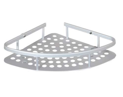 Aluminum Single Layer Corner Bathroom Shower Shelve Caddy