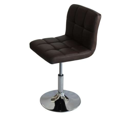 Modern Adjustable Swivel Faux Leather Kitchen Bar Stool Chair BROWN (Set of 2)