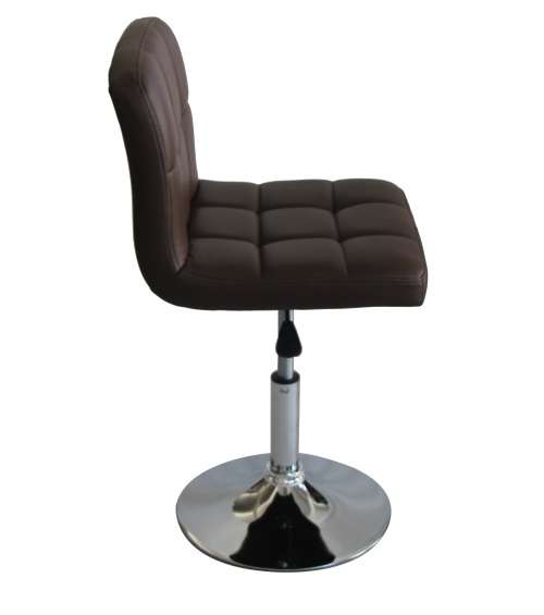 Modern Adjustable Swivel Faux Leather Kitchen Bar Stool Chair BROWN (Set of 2)