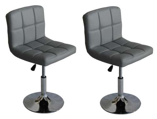 Modern Adjustable Swivel Faux Leather Kitchen Bar Stool Chair BROWN (Set of 2)