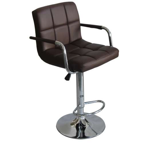 Hazlo Modern Adjustable Swivel Faux Leather Kitchen Bar Stool Chair (Set of 2)