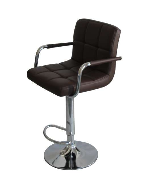 Hazlo Modern Adjustable Swivel Faux Leather Kitchen Bar Stool Chair (Set of 2)