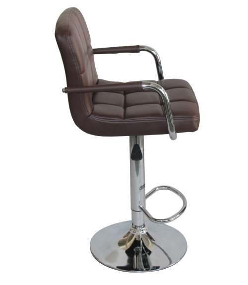 Hazlo Modern Adjustable Swivel Faux Leather Kitchen Bar Stool Chair (Set of 2)