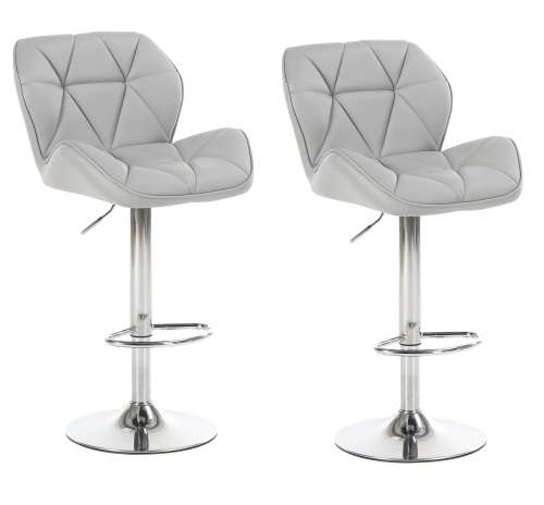 Hazlo Modern Adjustable Swivel Faux Leather Kitchen Bar Stool Chair (Set of 2)