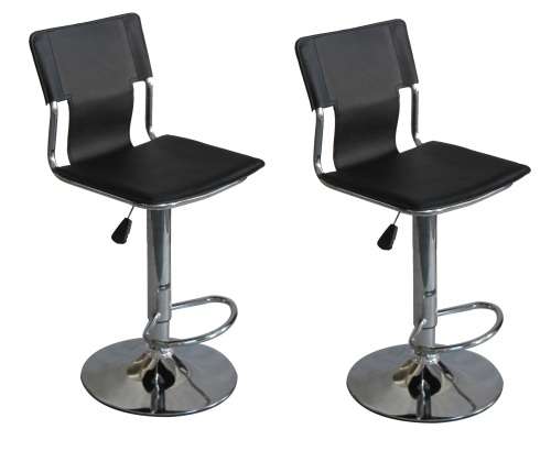 Modern Adjustable Swivel Faux Leather Kitchen Bar Stool Chair (Set of 2) (Second hand) PLEASE READ