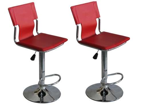 Modern Adjustable Swivel Faux Leather Kitchen Bar Stool Chair (Set of 2) (Second hand) PLEASE READ