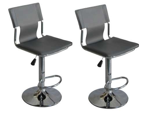 Modern Adjustable Swivel Faux Leather Kitchen Bar Stool Chair (Set of 2) (Second hand) PLEASE READ