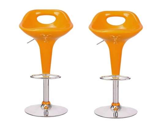 Hazlo Modern Adjustable Swivel Kitchen Bar Stool Chair (Set of 2)