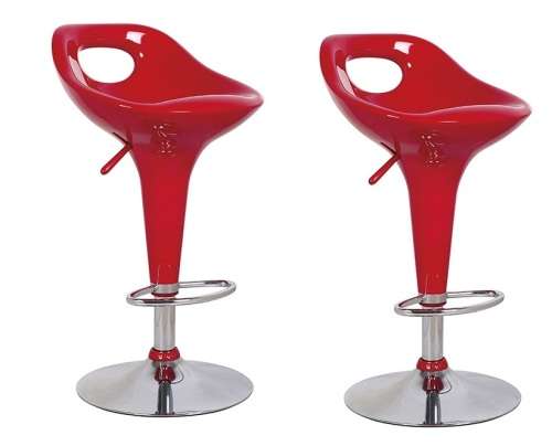 Hazlo Modern Adjustable Swivel Kitchen Bar Stool Chair (Set of 2)