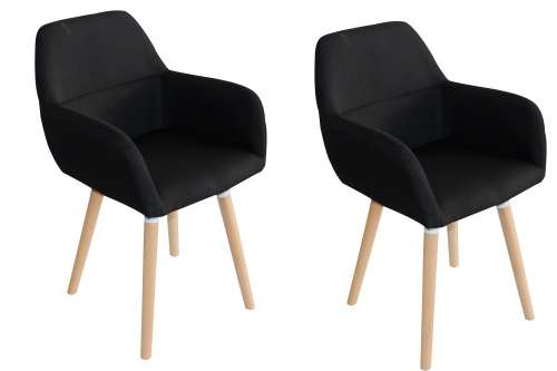 Stylish Lounge Office Armchair (Set of 2) BLACK