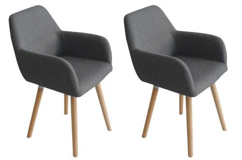 Stylish Lounge Office Armchair (Set of 2) BLACK