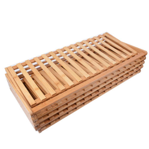 Hazlo 5 Layer Folding Bamboo Shoe Rack Shelve