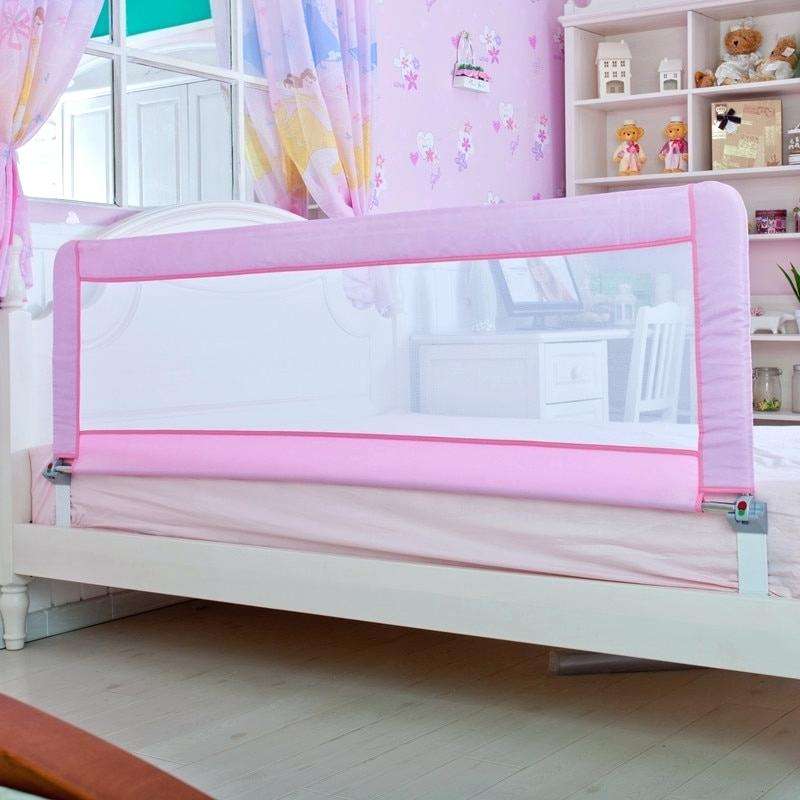 Kids Safety Swing Down Bed Guard Rail 1.5 Meter - Pink
