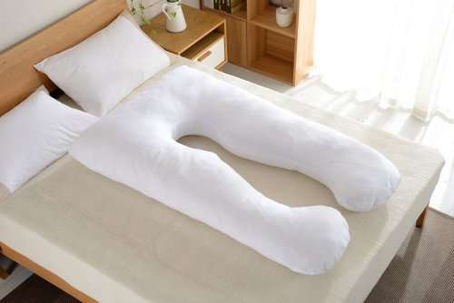 Snuggle Full Body U Shape Pregnancy Pillow - White [Second hand]