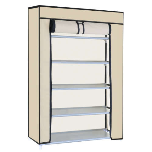 5 Layer Shoe Storage Rack Organizer with Canvas Cover - Red (Second hand) PLEASE READ