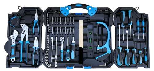 La Fermeté Blueline 110 Piece Tool Set Including Hammer and Screwdriver Set