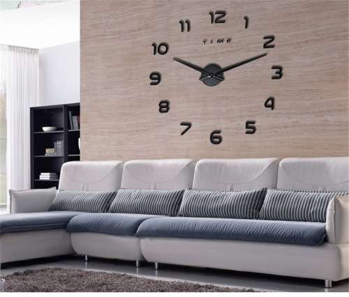 Modern DIY Large 3D Wall Clock (Home Decor) [ DE SECOND HAND ]