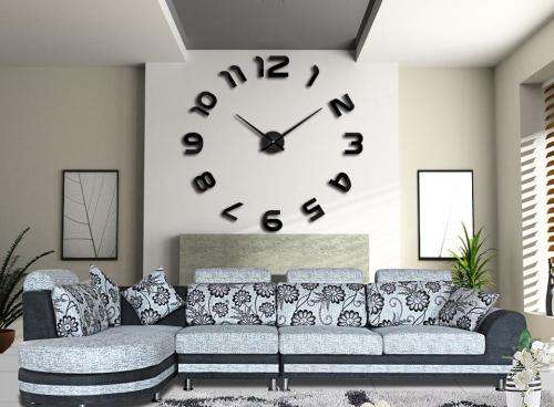 Modern DIY Large 3D Wall Clock (Home Decor) [ DE SECOND HAND ]
