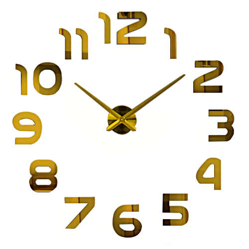Modern DIY Large 3D Wall Clock (Home Decor) [ DE SECOND HAND ]