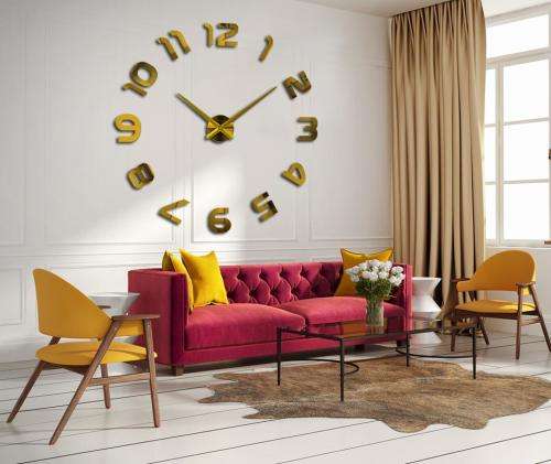 Modern DIY Large 3D Wall Clock (Home Decor) [ DE SECOND HAND ]