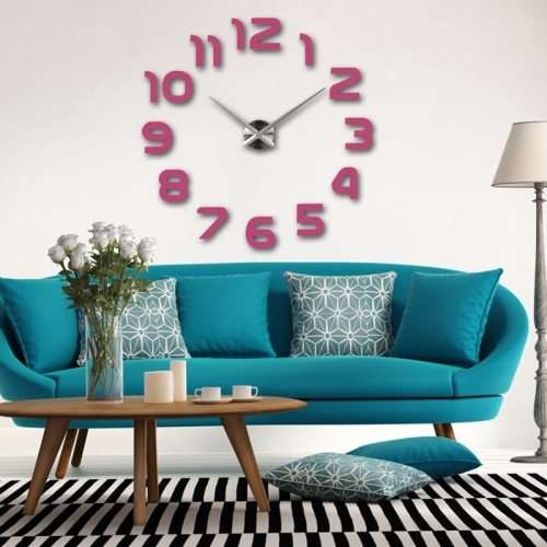 Modern DIY Large 3D Wall Clock (Home Decor) [ DE SECOND HAND ]