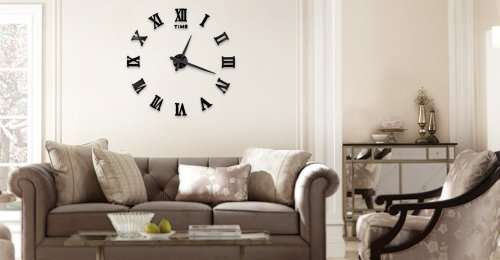 Modern DIY Large 3D Wall Clock (Home Decor)