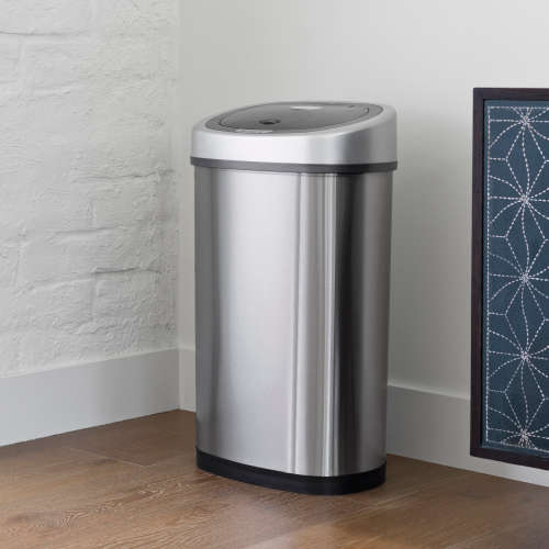 Automatic Motion Sensor Touchless Stainless Steel Kitchen Dustbin - 50L