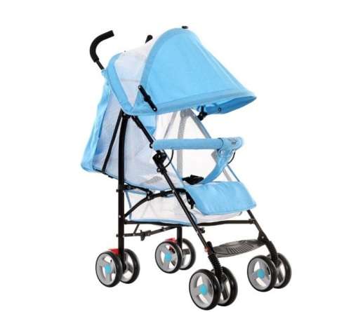 Baby Stroller Pram with Multi-position Reclining Backrest - Grey