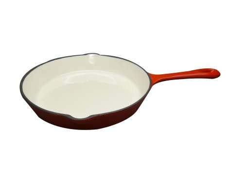 La Fermete 7 Piece Cast Iron Enamel Cookware Pot Set - Red