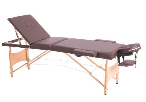 Hazlo Massage Table Bed - 3 Section (Wooden) - white (Second hand)