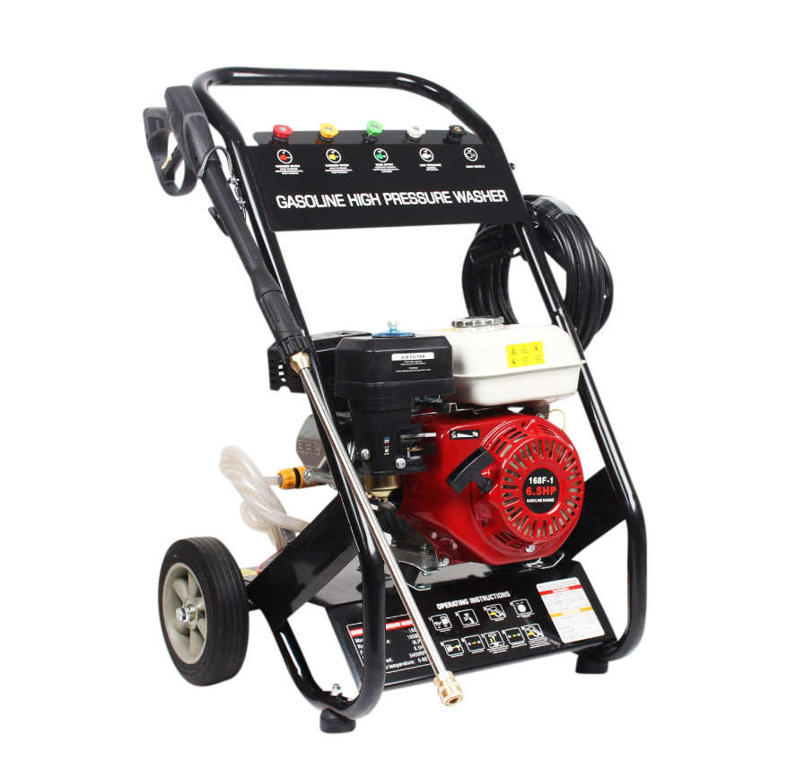 Zooltro 2700W Petrol High Pressure Washer  2600PSI, 6.5HP Engine, 8m Hose