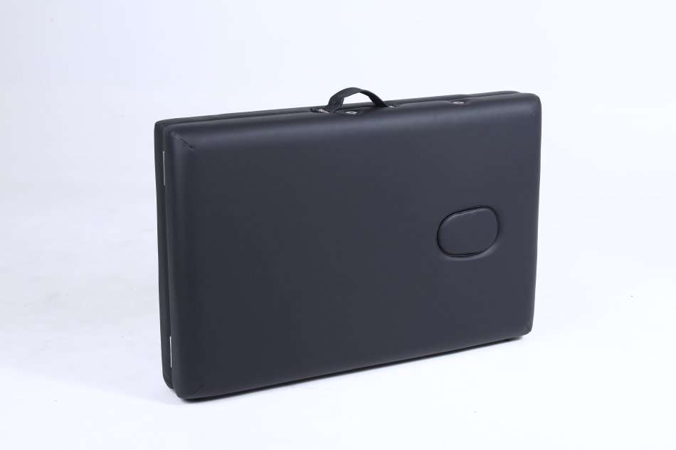 Hazlo Premium Portable Massage Table Bed 2 section (Wooden) - Black