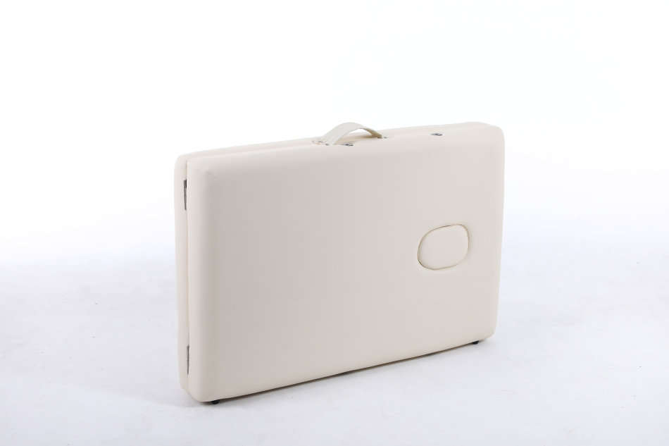 Hazlo Premium Portable Massage Table Bed 2 section (Wooden) - Cream