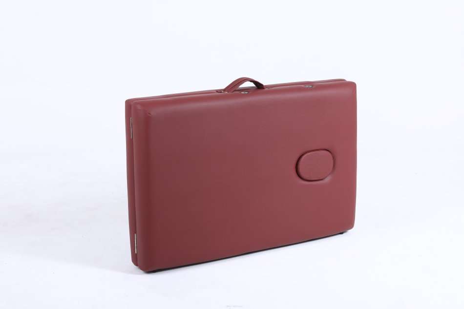 Hazlo Premium Portable Massage Table Bed 2 section (Wooden) - Maroon