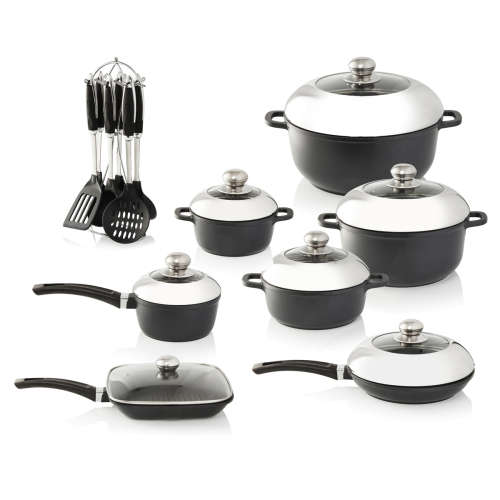 La Fermete 21 Piece Die Cast Aluminium Cookware Pot Set - Induction Ready