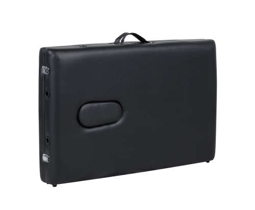 Hazlo Premium Portable Massage Table Bed 2 section (Wooden) - Black