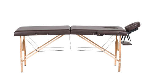 Hazlo Premium Portable Massage Table Bed 2 section (Wooden) - Brown