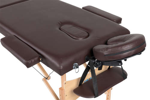 Hazlo Premium Portable Massage Table Bed 2 section (Wooden) - Brown