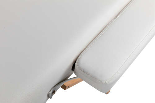 Hazlo Premium Portable Massage Table Bed 2 section (Wooden) - White