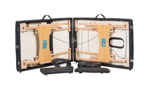 Hazlo Premium Portable Massage Table Bed - 3 Section (Wooden) - Black (Please read)