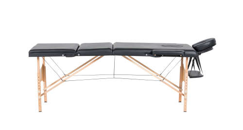 Hazlo Premium Portable Massage Table Bed - 3 Section (Wooden) - Black (Please read)
