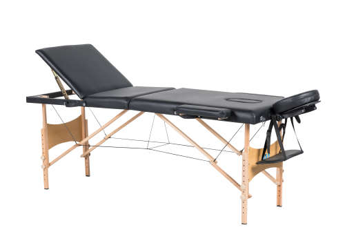 Hazlo Premium Portable Massage Table Bed - 3 Section (Wooden) - Black (Please read)