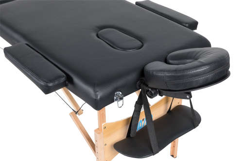 Hazlo Premium Portable Massage Table Bed - 3 Section (Wooden) - Black (Please read)