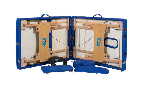 Hazlo Premium Portable Massage Table Bed - 3 Section (Wooden) - Blue (Please read)