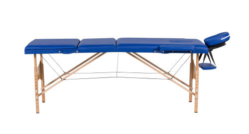Hazlo Premium Portable Massage Table Bed - 3 Section (Wooden) - Blue (Please read)