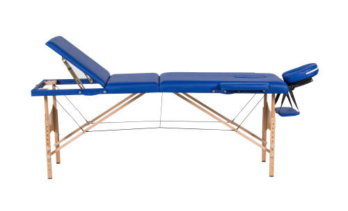 Hazlo Premium Portable Massage Table Bed - 3 Section (Wooden) - Blue (Please read)